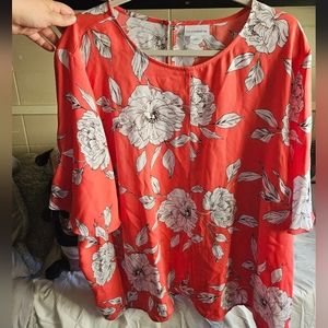 Liz Claiborne Pink Floral Blouse